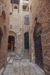 Narrow Alley in Old Jaffa, Israel