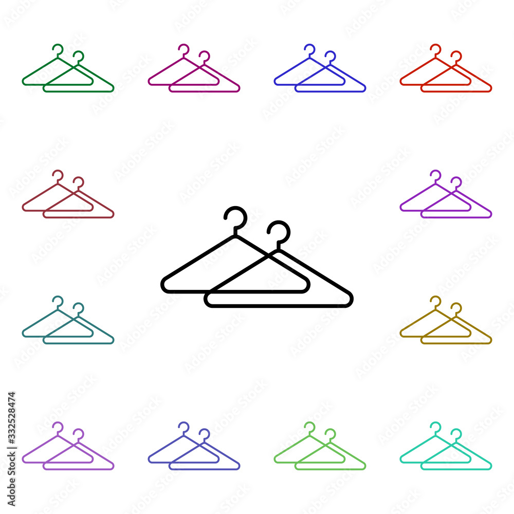 Poster hangers line multi color style icon. simple thin line, outline vector of home things icons for ui an