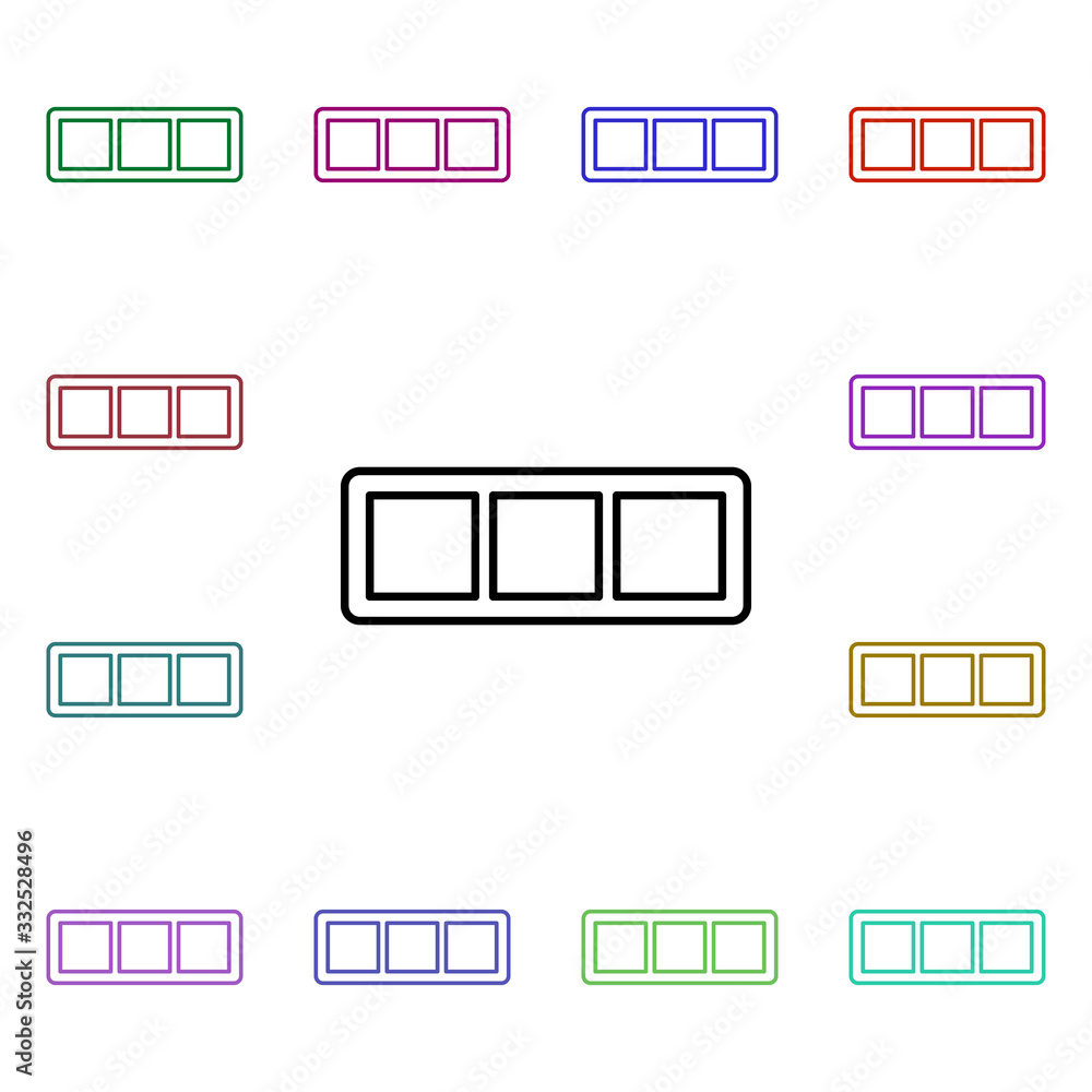 Poster kitchen shelves line multi color style icon. simple thin line, outline vector of home things icons f