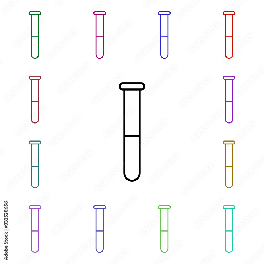 Poster pipette line multi color style icon. simple thin line, outline vector of hospital icons for ui and u