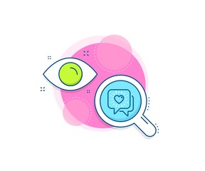 Friendship love sign. Research complex icon. Friends chat line icon. Assistance business symbol. Analytics or analysis banner. Friends chat sign. Vector