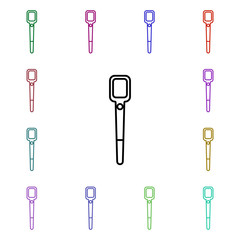 Crutches line multi color style icon. Simple thin line, outline vector of hospital icons for ui and ux, website or mobile application