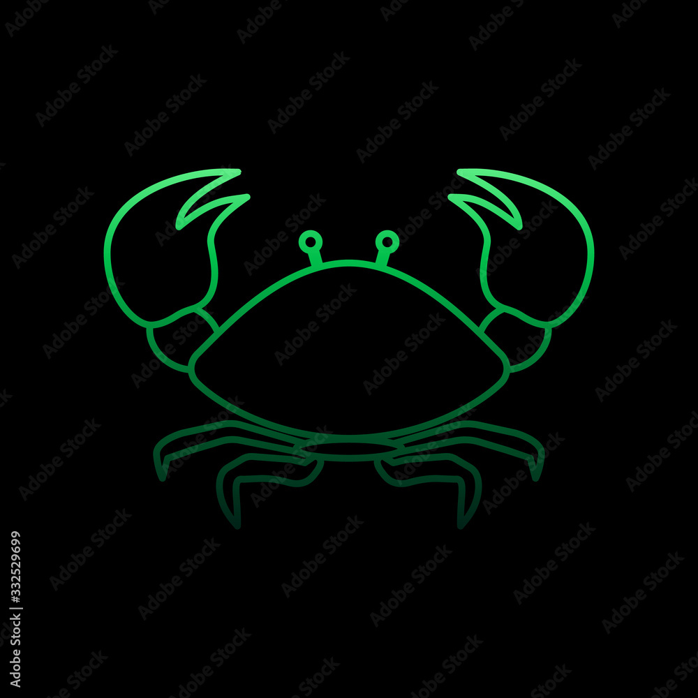 Poster crab nolan icon. simple thin line, outline vector of marine live icons for ui and ux, website or mob