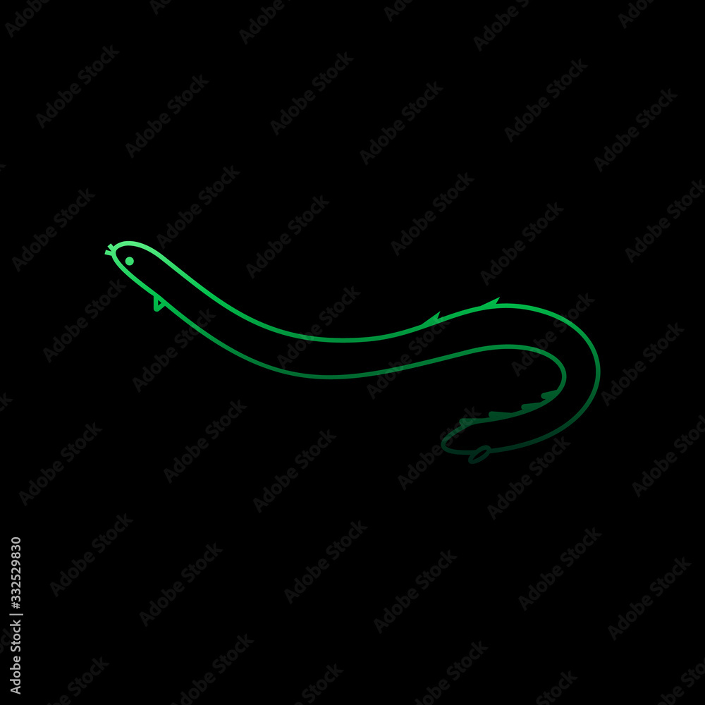 Poster underwater snake nolan icon. simple thin line, outline vector of marine live icons for ui and ux, we