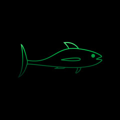 A fish nolan icon. Simple thin line, outline vector of marine live icons for ui and ux, website or mobile application