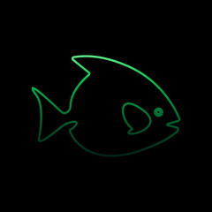 Fototapeta premium Lunar fish nolan icon. Simple thin line, outline vector of marine live icons for ui and ux, website or mobile application