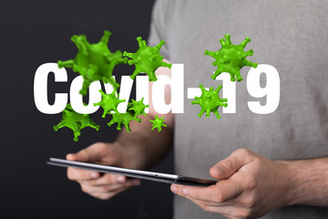 epidemic coronavirus 2019-nCoV 3d (2019-nCoV). .