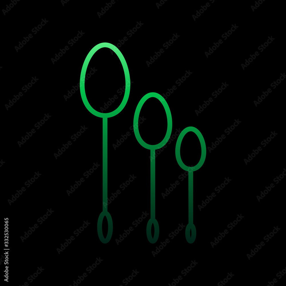 Poster spoon set outline nolan icon. simple thin line, outline vector of restaurant icons for ui and ux, we