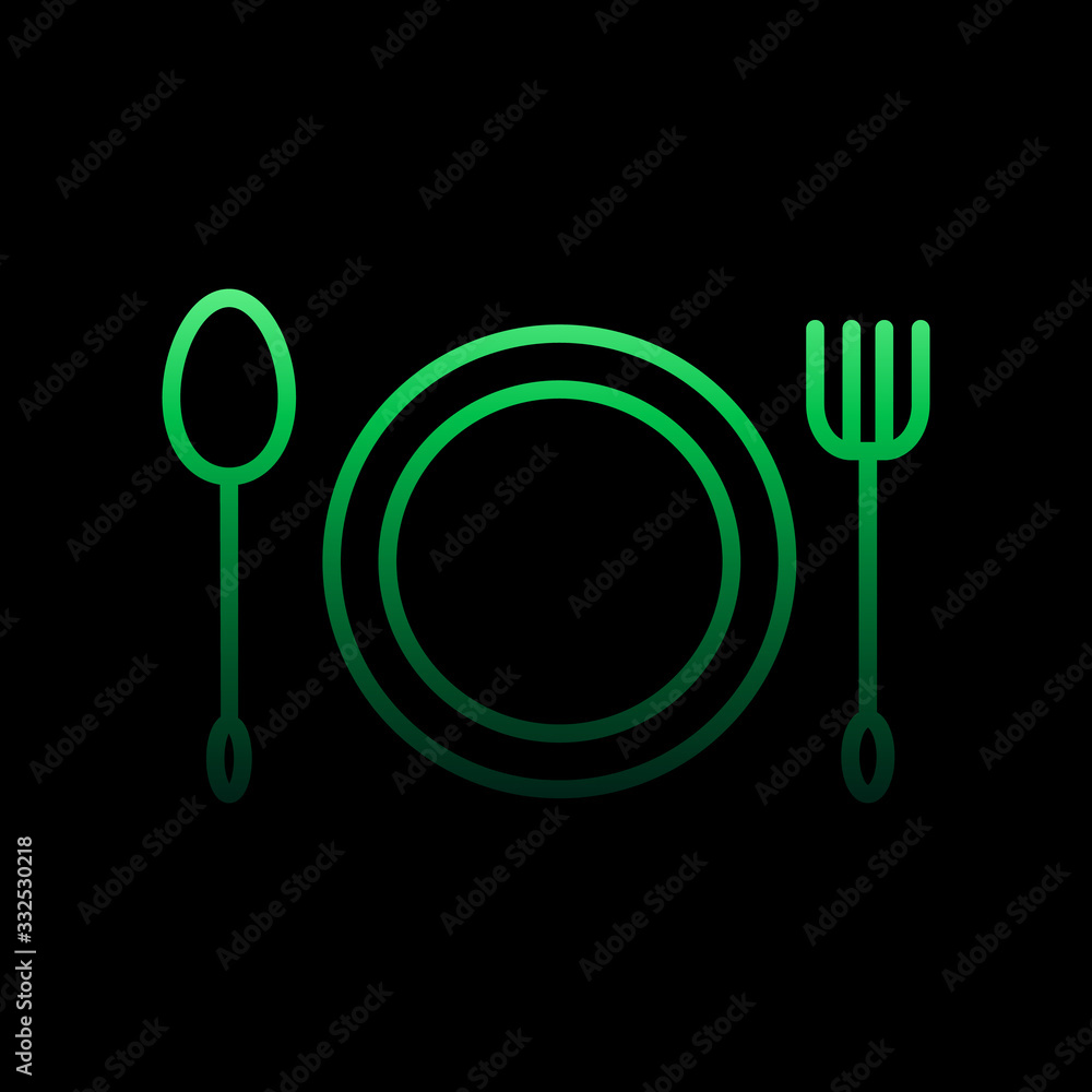 Poster tableware outline nolan icon. simple thin line, outline vector of restaurant icons for ui and ux, we