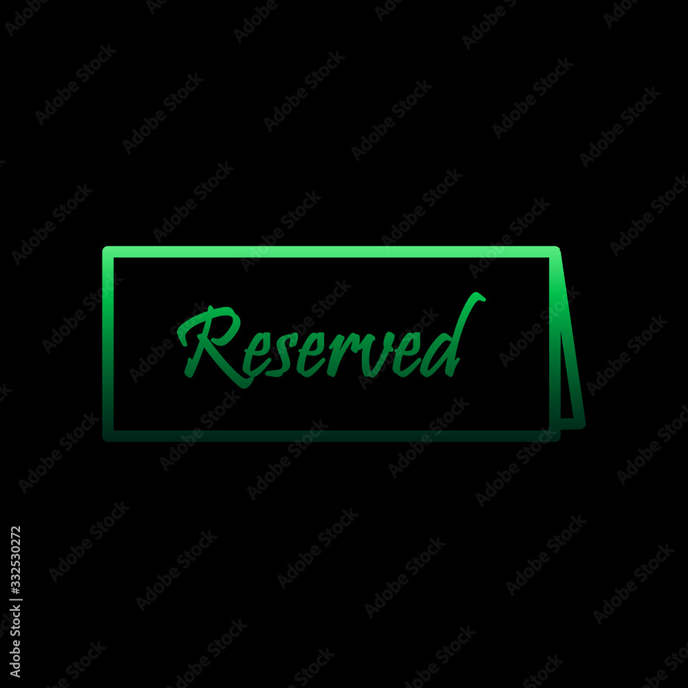Poster reservation sign outline nolan icon. simple thin line, outline vector of restaurant icons for ui and
