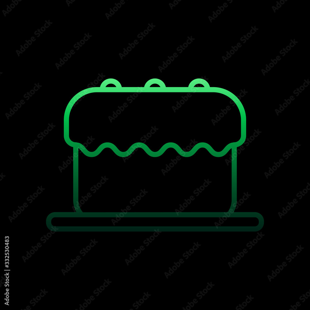 Poster cake outline nolan icon. simple thin line, outline vector of restaurant icons for ui and ux, website