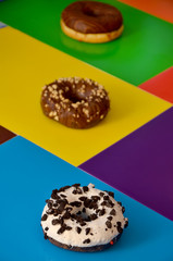 donut with chocolate and sprinkles 