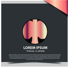 Abstract, modern letter decorative font with gradient and solid. Decorative monogram alphabet