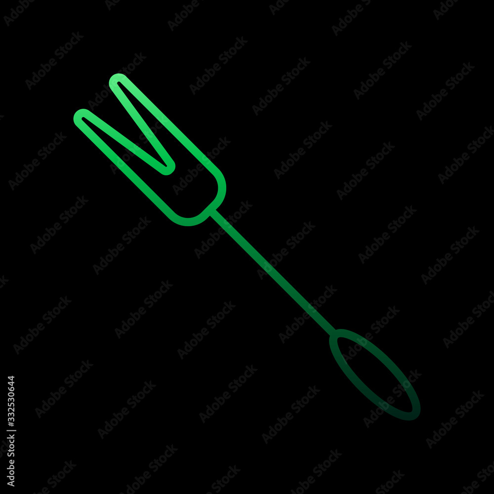 Poster fork barbecue outline nolan icon. simple thin line, outline vector of restaurant icons for ui and ux