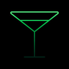 Cocktail glass outline nolan icon. Simple thin line, outline vector of restaurant icons for ui and ux, website or mobile application