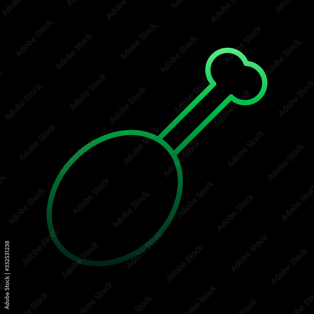 Poster fried chicken leg outline nolan icon. simple thin line, outline vector of restaurant icons for ui an