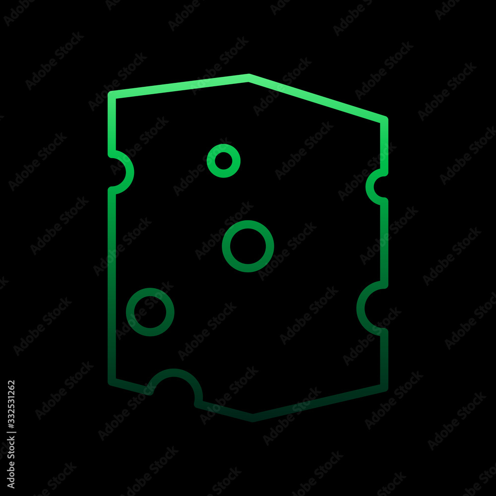 Poster piece of cheese outline nolan icon. simple thin line, outline vector of restaurant icons for ui and 