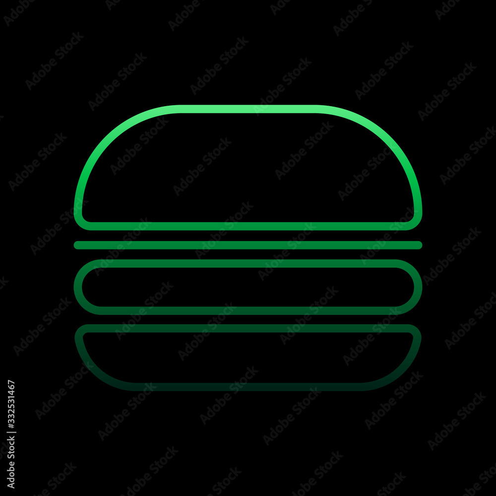 Poster burger outline nolan icon. simple thin line, outline vector of restaurant icons for ui and ux, websi