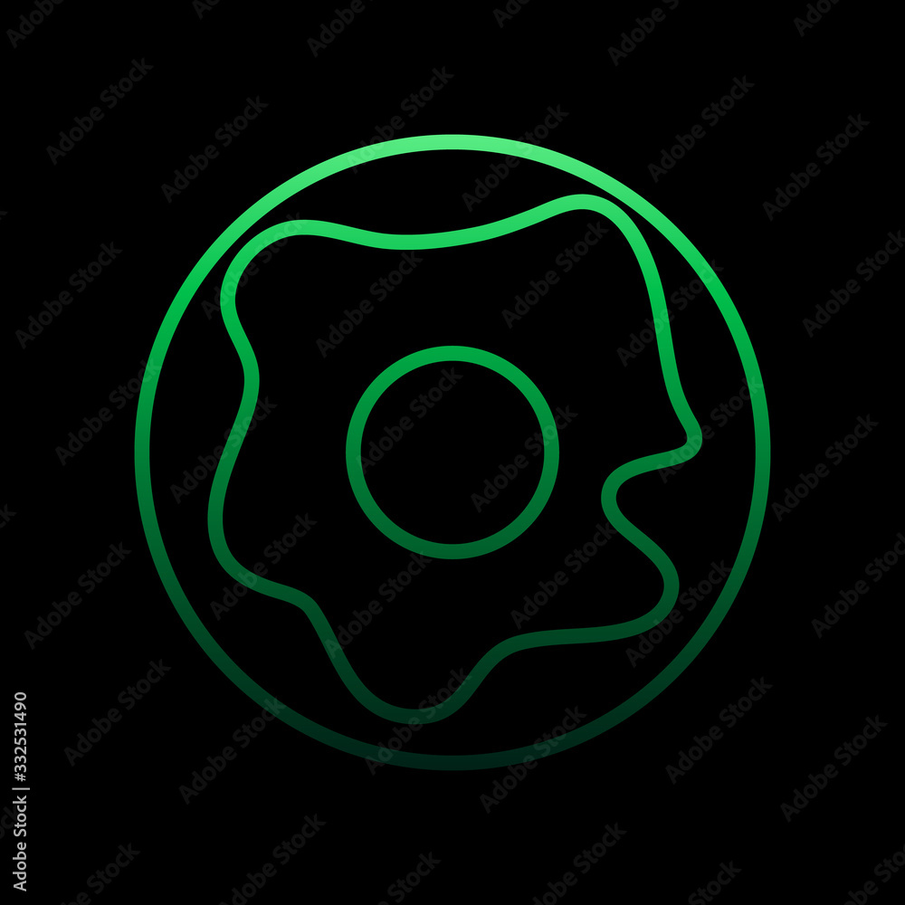 Poster fried eggs in a plate outline nolan icon. simple thin line, outline vector of restaurant icons for u