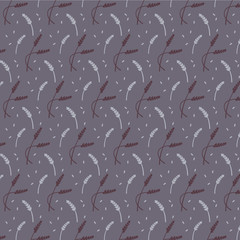 Vector repeated floral pattern. Wheat