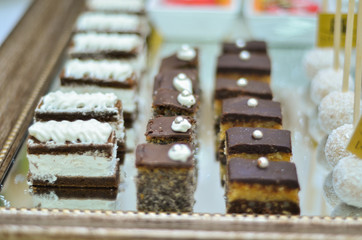 
cakes full of sugar with a beautiful look served on the table