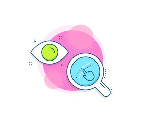 Move finger sign. Research complex icon. Swipe up down line icon. Touch technology symbol. Analytics or analysis banner. Swipe up sign. Vector