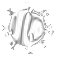 Fototapeta premium sketch of coronavirus on a white background vector covid-19