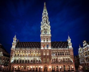 Fototapeta na wymiar The Grand Place in the early morning, Belgium