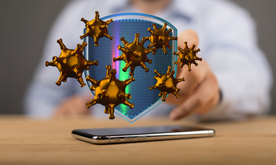 Coronavirus abstract background. protection Genetics Bacteriological Microorganism..