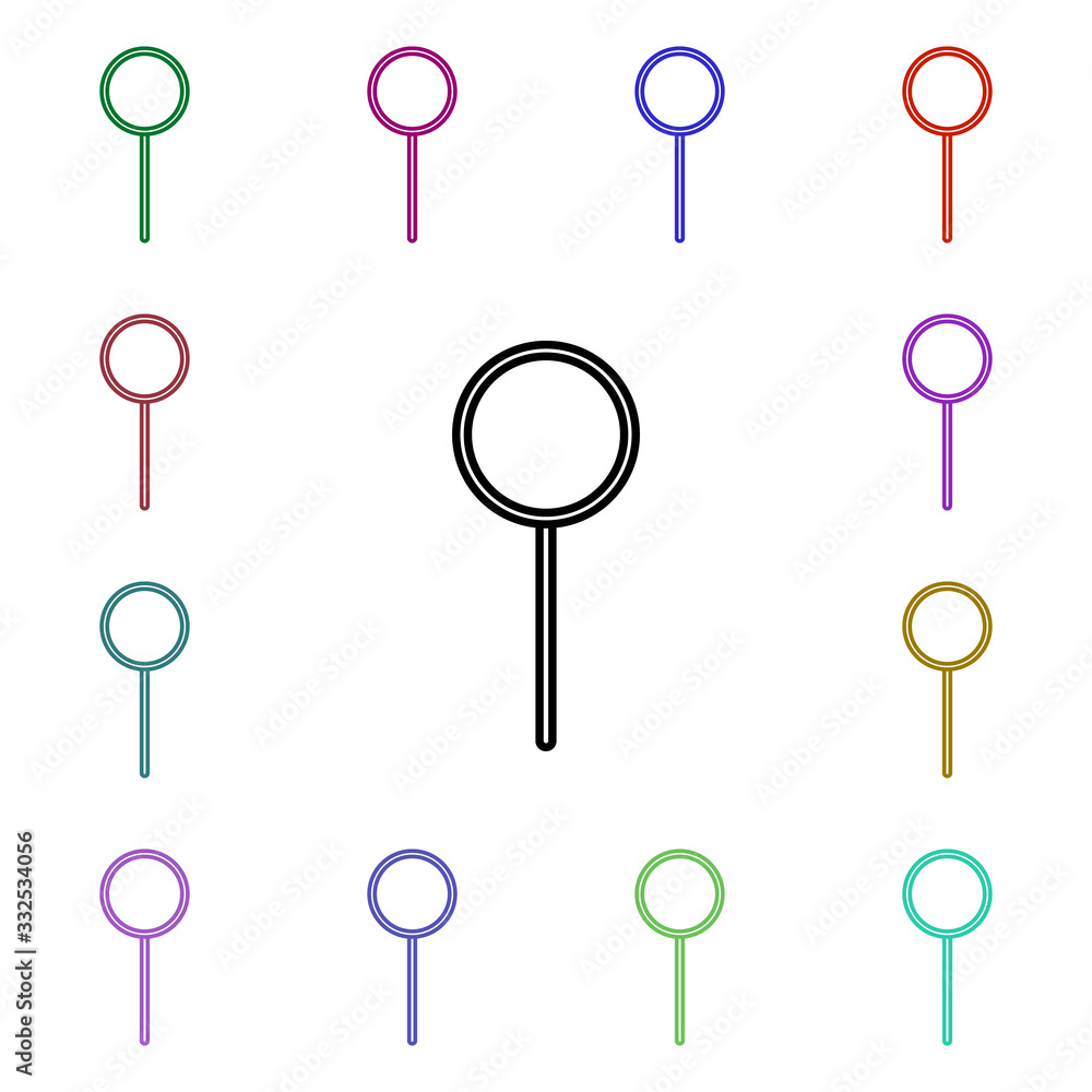 Aufkleber road sign multi color style icon. simple thin line, outline vector of road sign icons for ui and ux,