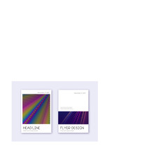 Minimal cover design template set. Rainbow abstrac