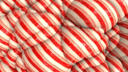 3d illustration abstract striped background. Lollipop wavy surface with ripples.