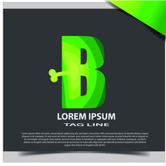 Abstract, modern letter decorative font with gradient and solid. Decorative monogram alphabet