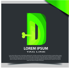 Abstract, modern letter decorative font with gradient and solid. Decorative monogram alphabet