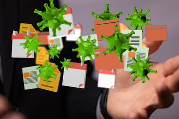 virus economic impact concept image.