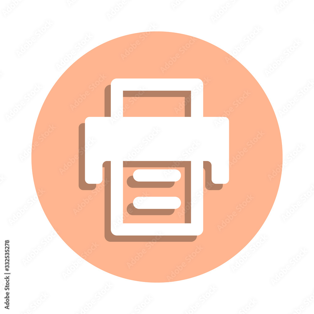 Poster printer badge icon. simple glyph, flat vector of web icons for ui and ux, website or mobile applicat