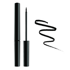 3d eyeliner illustration with sample texture