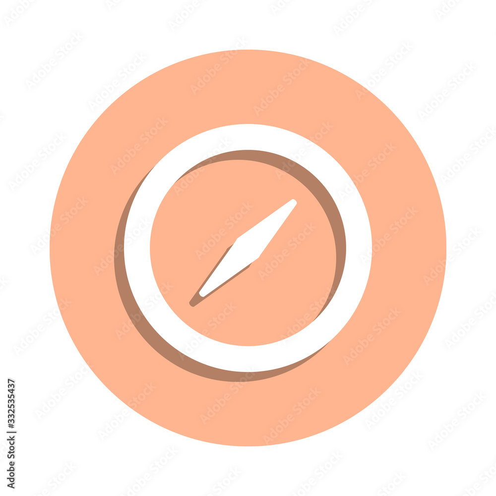 Poster compass badge icon. simple glyph, flat vector of web icons for ui and ux, website or mobile applicat