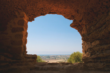 Natural frame view to Agrigento