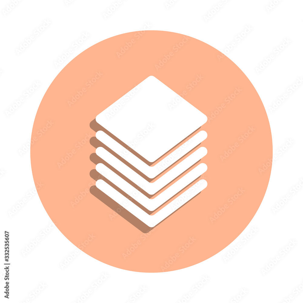 Poster layers badge icon. simple glyph, flat vector of web icons for ui and ux, website or mobile applicati