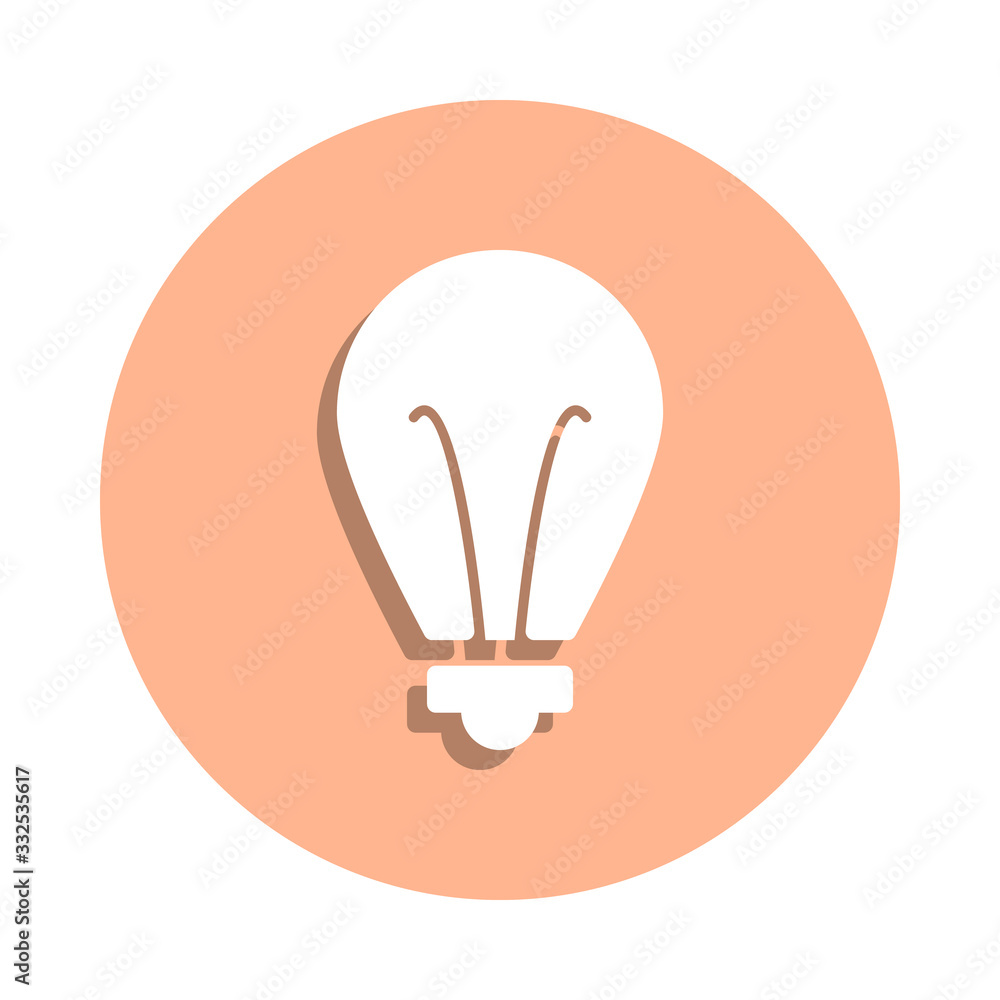 Poster light bulb badge icon. simple glyph, flat vector of web icons for ui and ux, website or mobile appli