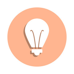 Light bulb badge icon. Simple glyph, flat vector of web icons for ui and ux, website or mobile application