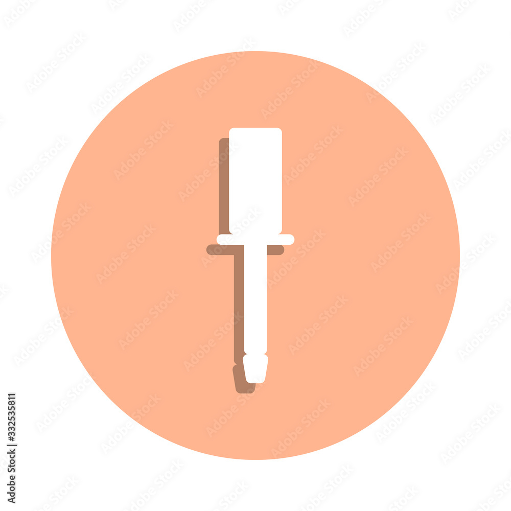 Poster screwdriver tool badge icon. simple glyph, flat vector of web icons for ui and ux, website or mobile