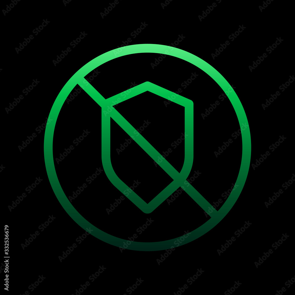 Aufkleber prohibition of protection nolan icon. simple thin line, outline vector of ban icons for ui and ux, w