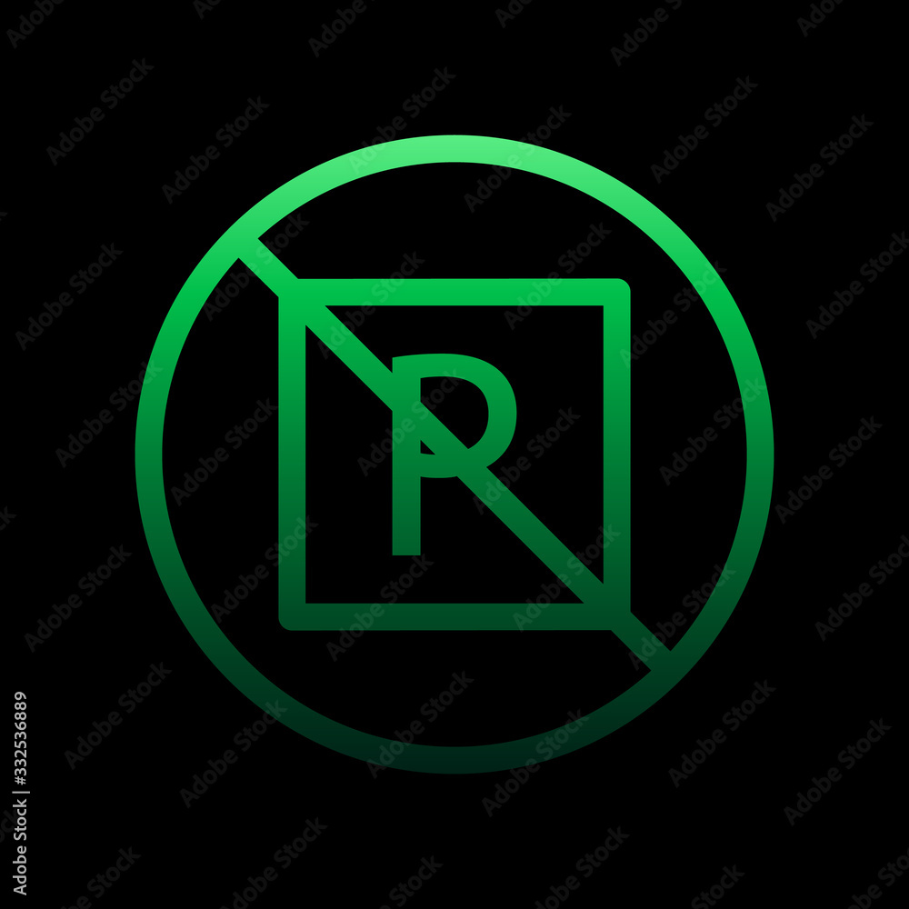 Poster parking prohibition nolan icon. simple thin line, outline vector of ban icons for ui and ux, website
