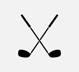Foto op Canvas Stick golf icon vector logo template © Mas