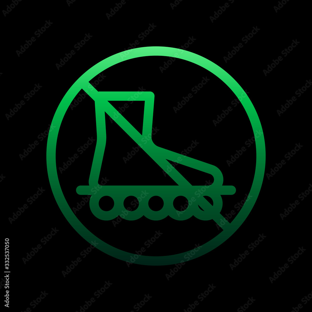 Poster ban videos nolan icon. simple thin line, outline vector of ban icons for ui and ux, website or mobil