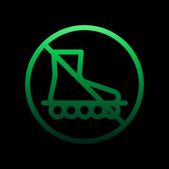 ban videos nolan icon. Simple thin line, outline vector of Ban icons for ui and ux, website or mobile application