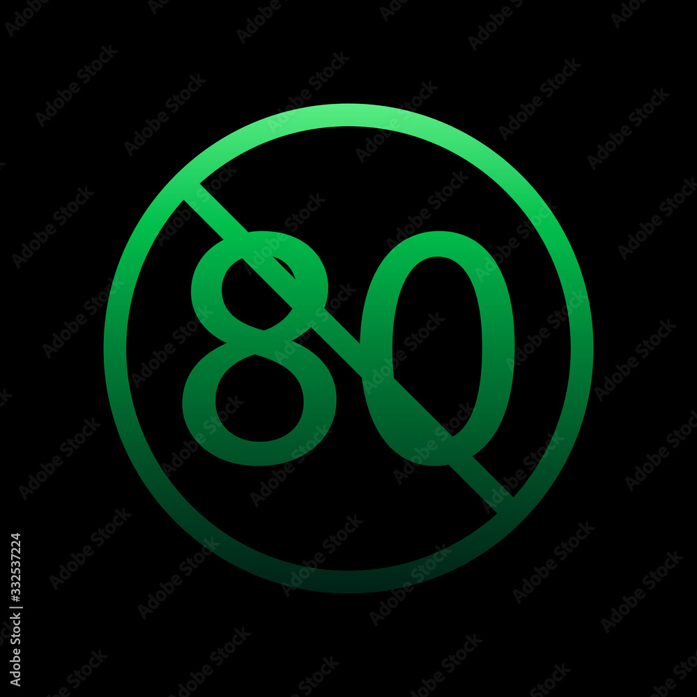 Poster prohibition of speed nolan icon. simple thin line, outline vector of ban icons for ui and ux, websit