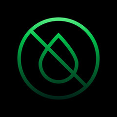 prohibition of oil nolan icon. Simple thin line, outline vector of Ban icons for ui and ux, website or mobile application